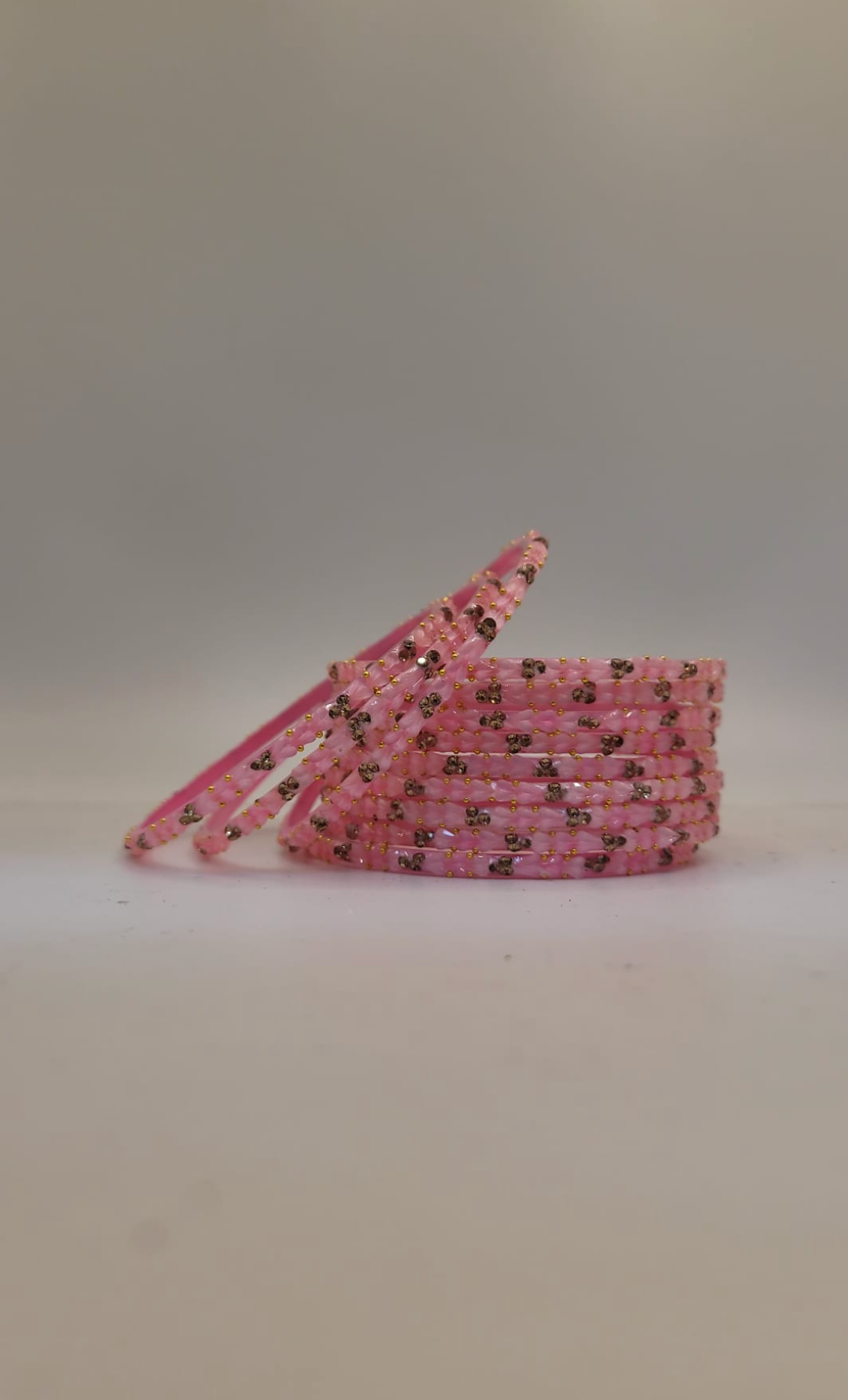 Glass Pink Bangles (multiple sizes available)