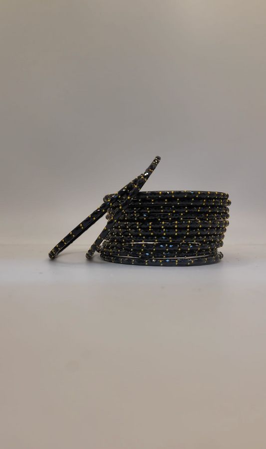 Glass Black Bangles (multiple sizes available)