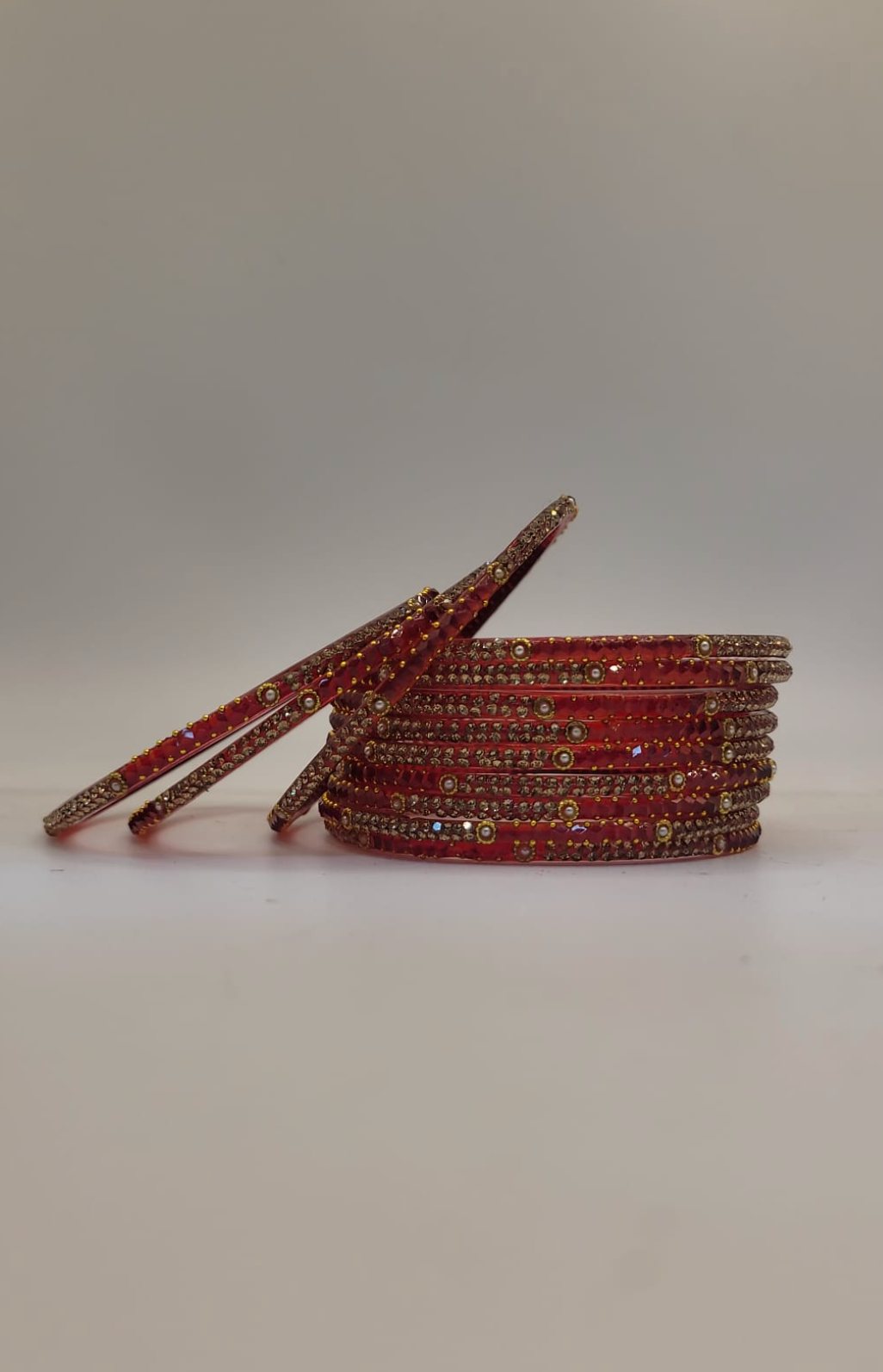 Glass Red Bangles (multiple sizes available)
