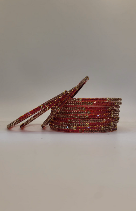 Glass Red Bangles (multiple sizes available)