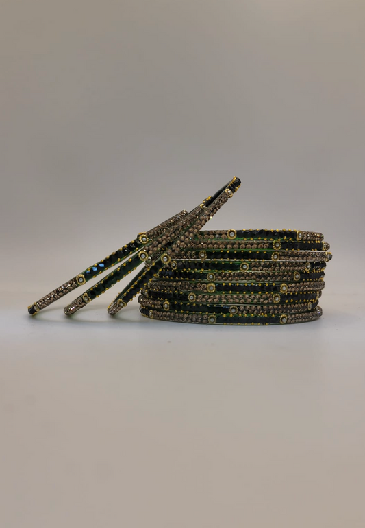 Glass Green Bangles (multiple sizes available)