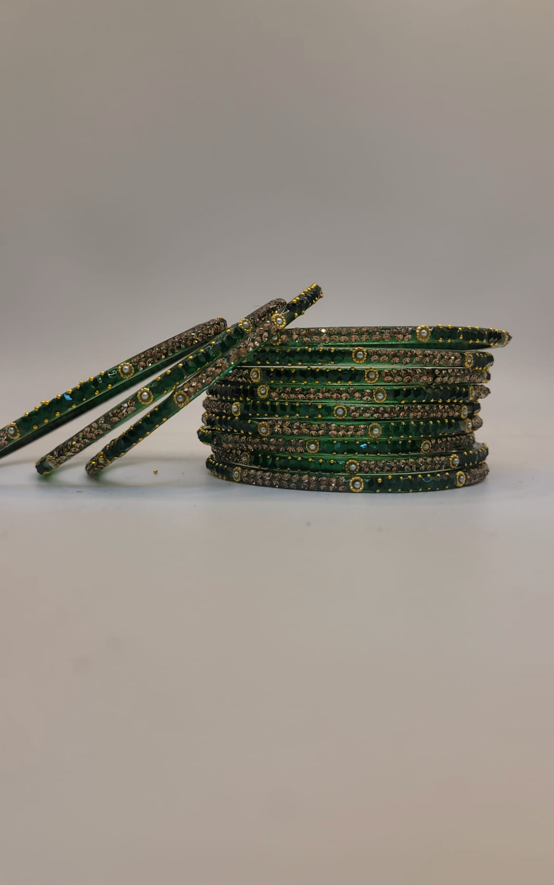Glass Green Bangles (multiple sizes available)