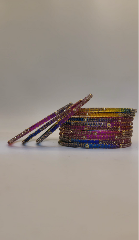 Glass Multicoloured Bangles (multiple sizes available)
