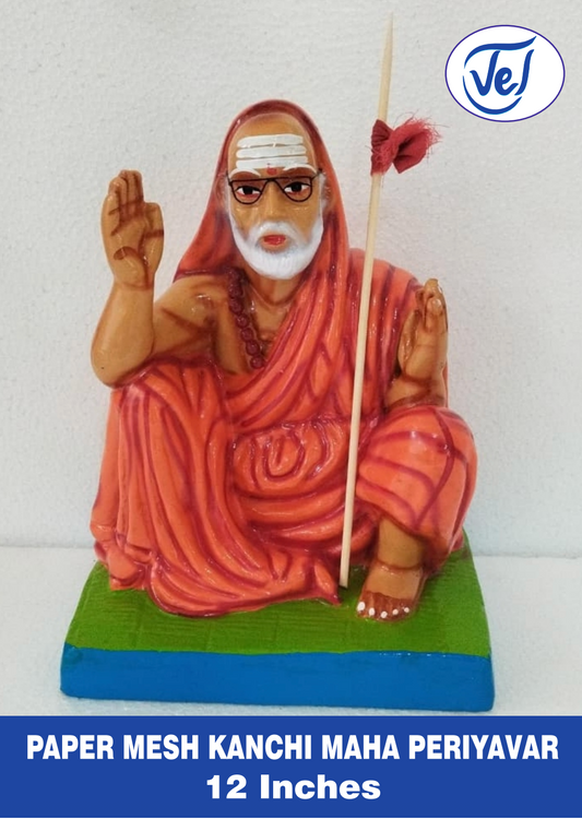 Kolu Dolls Kanchi Mahaperiyava (Chandrasekarendra Saraswati) 12 Inch Paper Mache