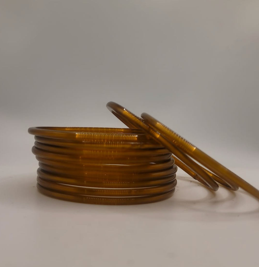 Glass Light Brown Bangles (multiple sizes available)