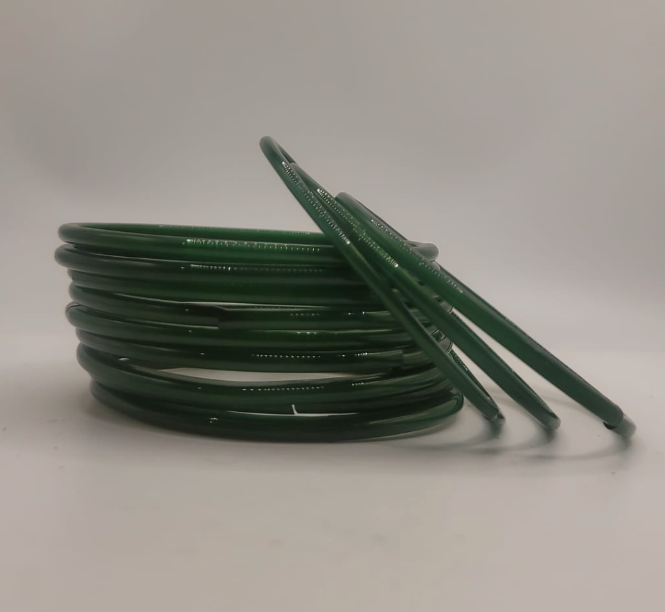 Glass Green Bangles (multiple sizes available)