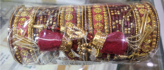 Red Bangles with Tassels (multiple sizes available)