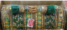 Green Bangles with Tassels (multiple sizes available)