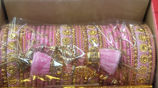 Light Pink Bangles with Tassels (multiple sizes available)