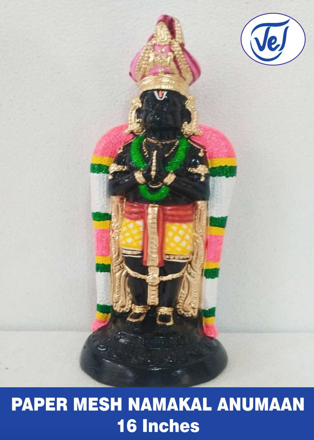 Kolu Dolls Namakkal Anjaneyar (Lord Hanuman) 16 Inch Paper Mache