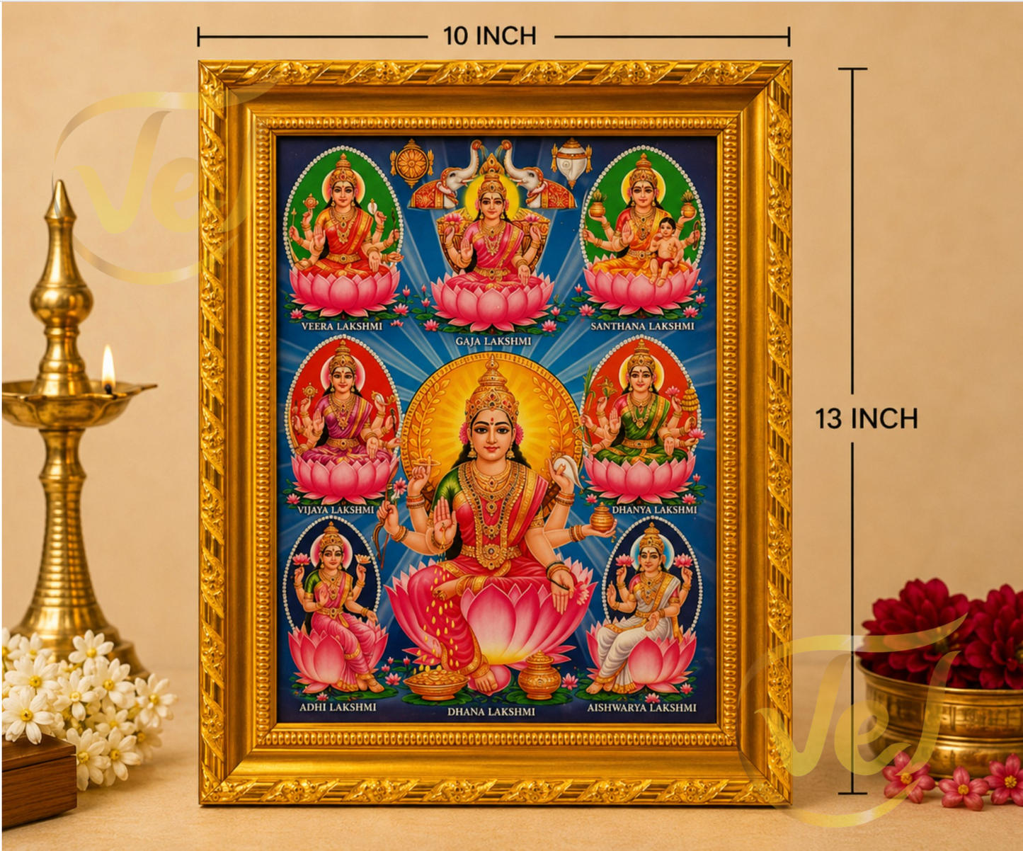 Ashta Lakshmi Photo Frame 13 X 10
