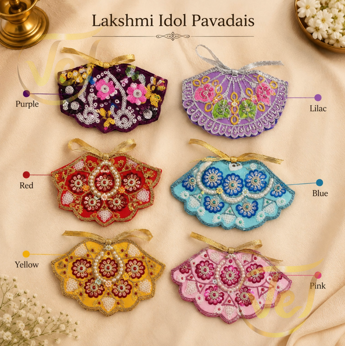 Lakshmi Pavadai 3 Inches (Multiple Colours Available)