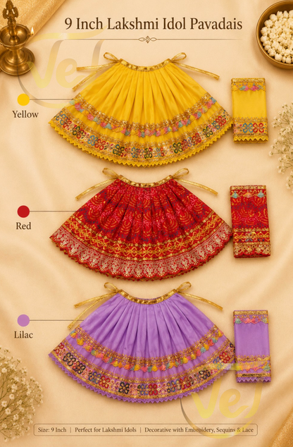 Lakshmi Pavadai 9 Inches (Multiple Colours Available)