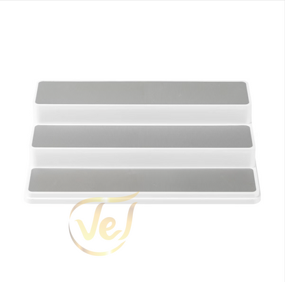 3 tiered white and grey Golu Steps