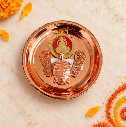 Metal Pooja Thali – 3 Inch (Small)