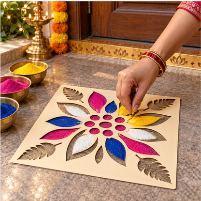 Rangoli Stencils 12 × 12 – 10 Pack