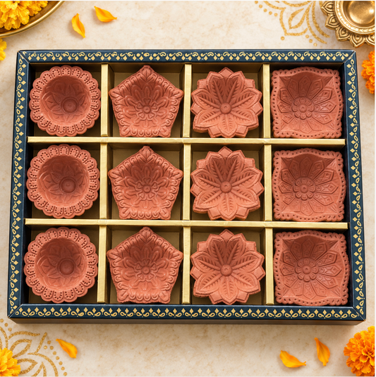 Raw Diya Set of 12