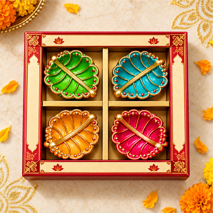 Decorative Diya 4-Piece Set