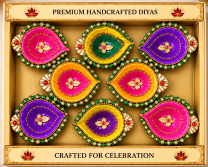 Premium Diya – 8-Piece Set