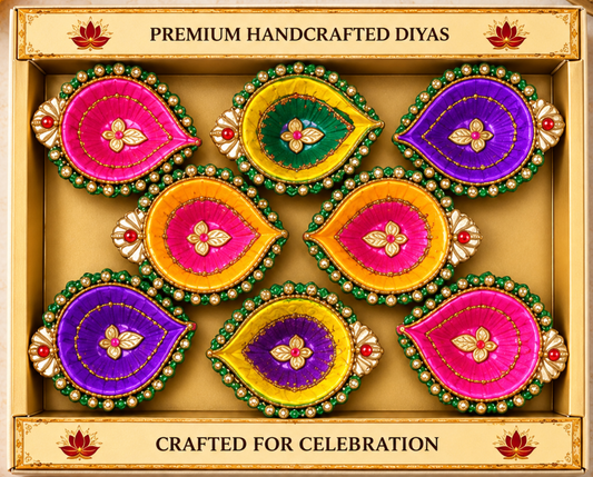 Premium Diya – 8-Piece Set