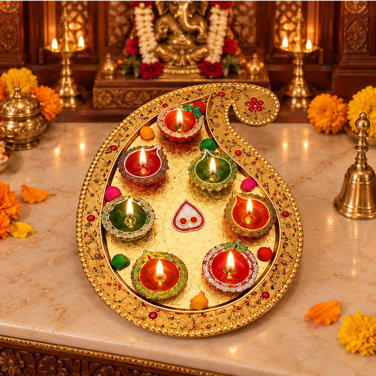 Decorative Diya Plate