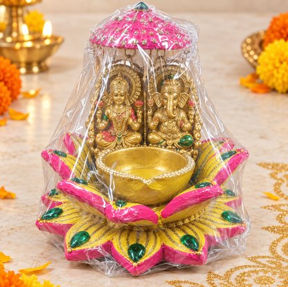 Lakshmi Ganesh Kamal Diya Set