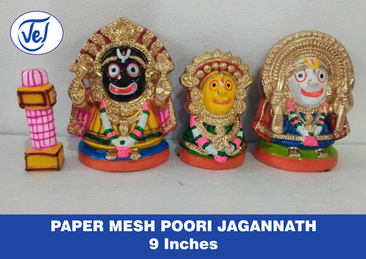 Puri Jagannath Kolu Dolls Set 9 Inch – Paper Mache