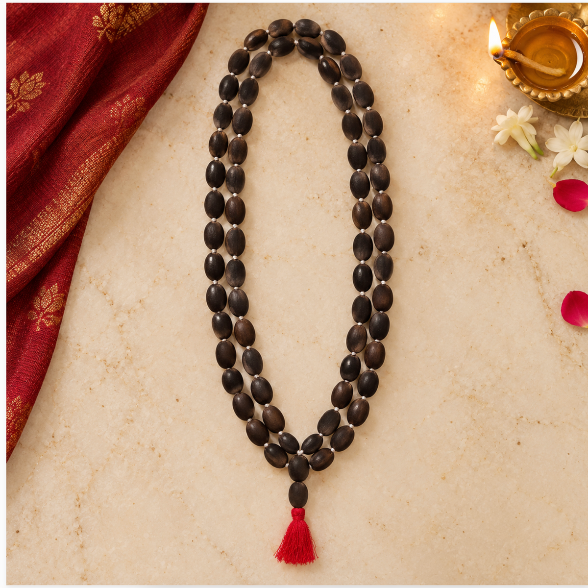 Lotus Beads Mala 96cm