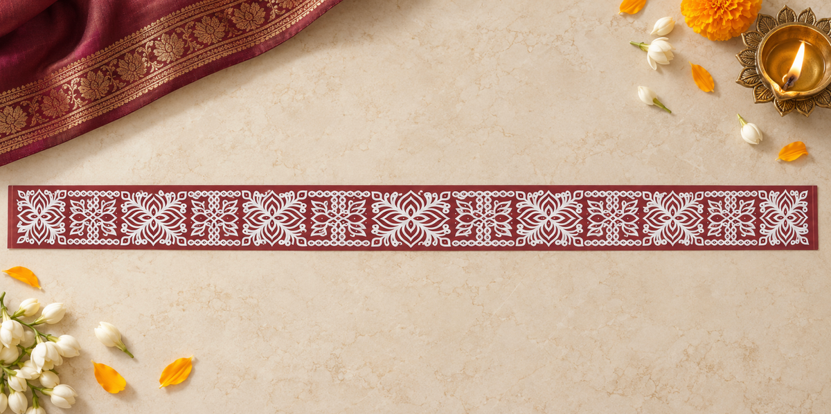 Rangoli/ Kolam Wall Border Design Sticker (approximately 75cm)