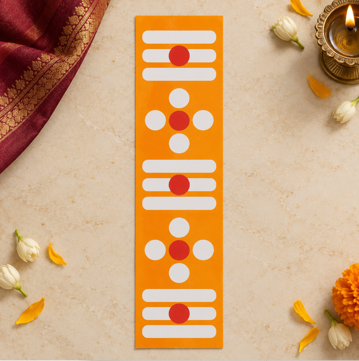 Rangoli/ Kolam Wall Border Design Sticker (approximately 23cm)