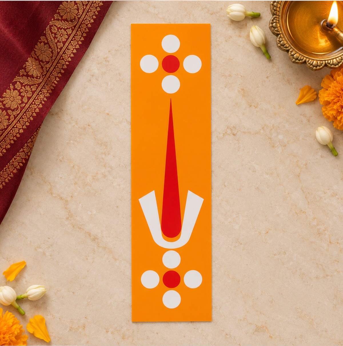 Rangoli/ Kolam Wall Border Design Sticker (approximately 23cm)