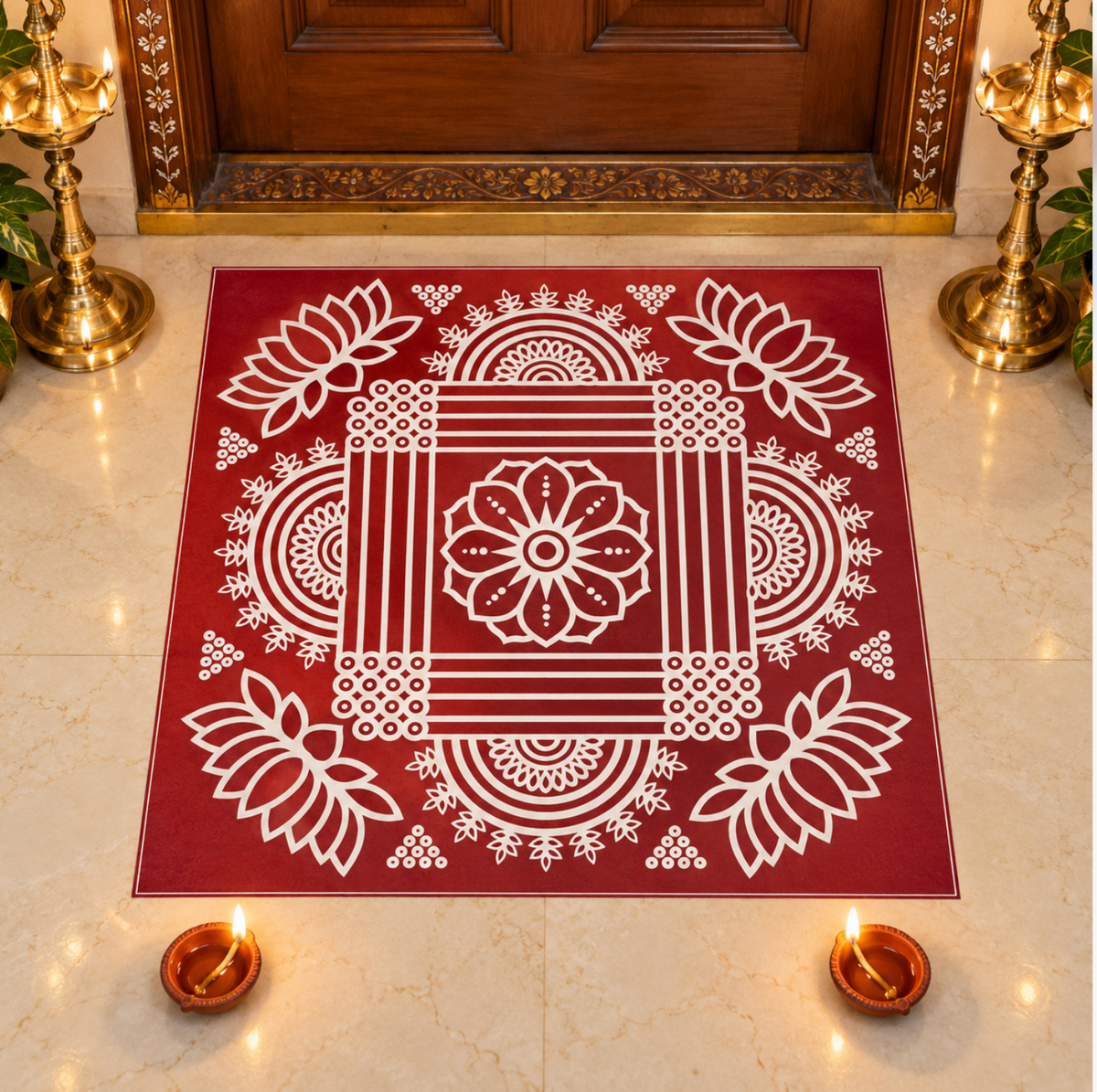 Rangoli/ Kolam Design Sticker (38 x 38cm)