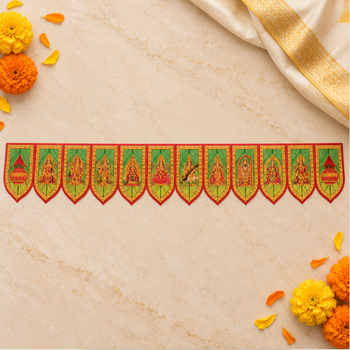 Mango Leaf Thoranam (approximately 32.5 Inches)