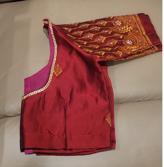 Saree Blouse Feather Pattern - Multiple colours and sizes available