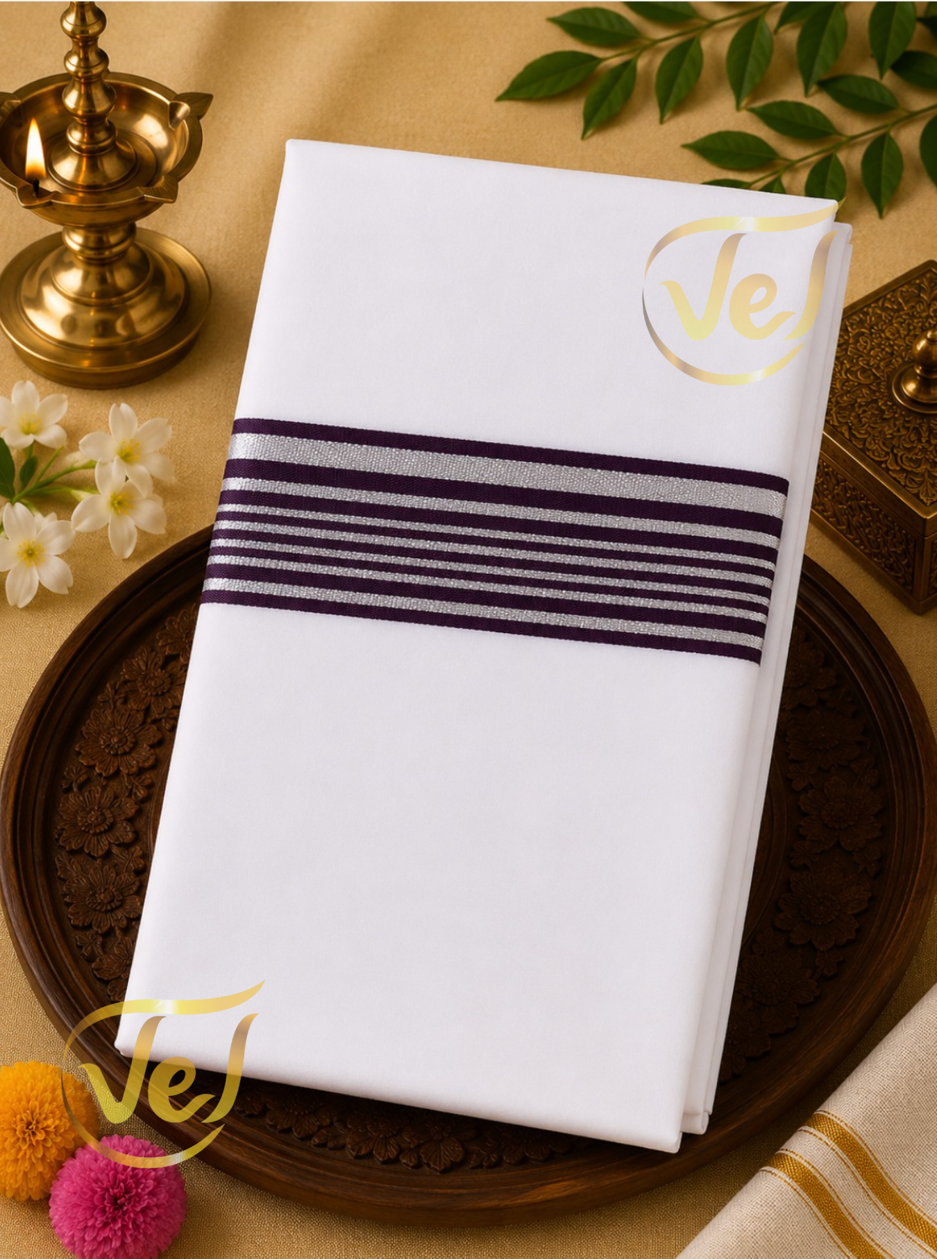 Ramraj Winner Silver Fancy Dhoti - 12.7m x 2.0m (Dhoti Only) | Multiple Colours available