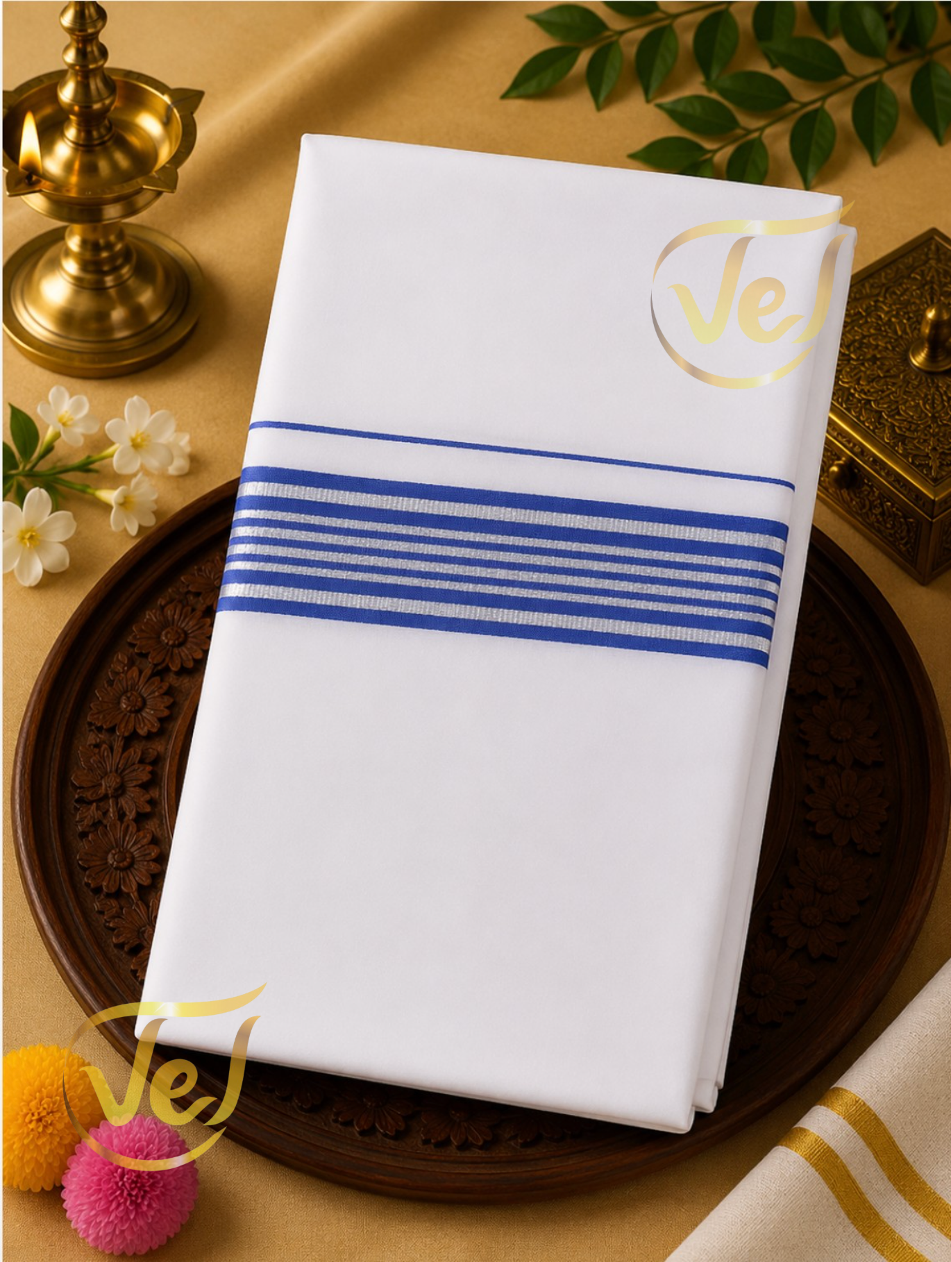 Ramraj Winner Silver Fancy Dhoti - 12.7m x 2.0m (Dhoti Only) | Multiple Colours available