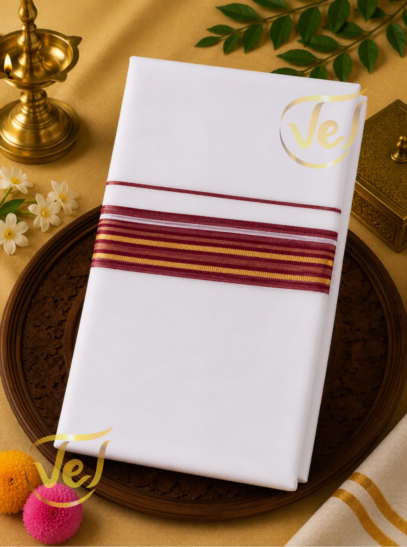 Ramraj Winner Silver Fancy Dhoti - 12.7m x 2.0m (Dhoti Only) | Multiple Colours available
