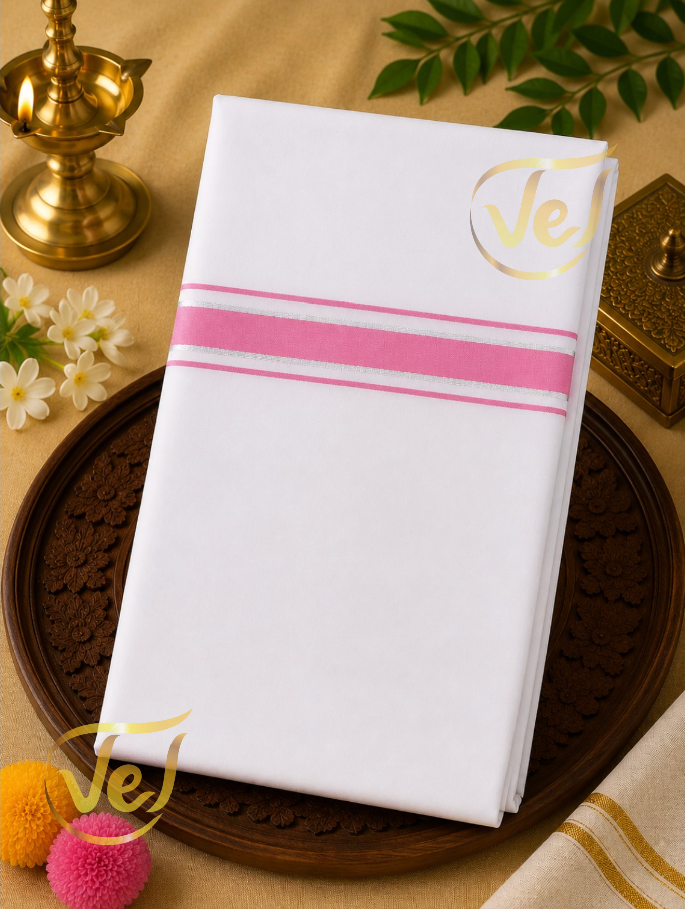 Ramraj Winner Silver Fancy Dhoti - 12.7m x 2.0m (Dhoti Only) | Multiple Colours available