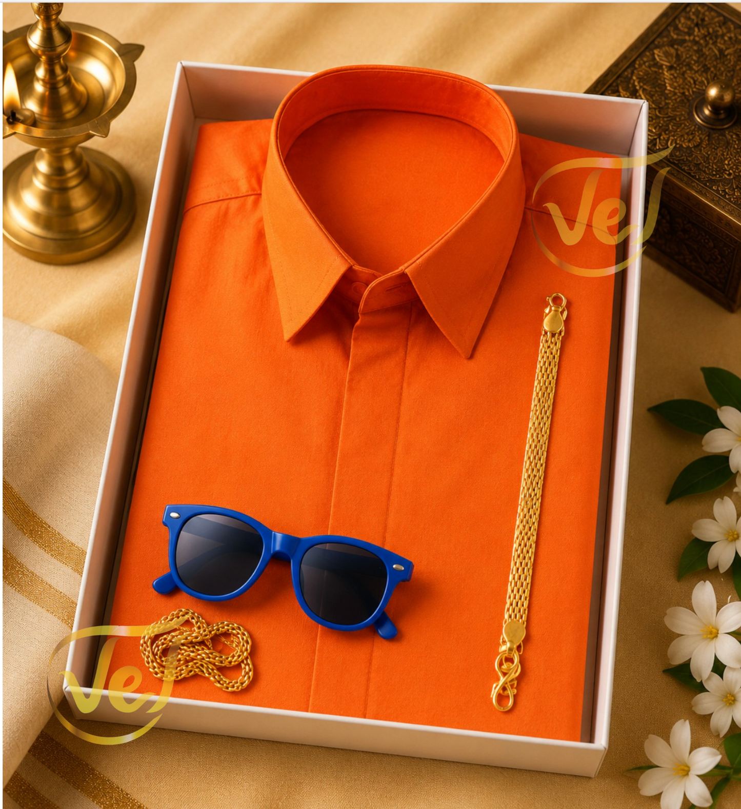 Meia Kids Junior Full Set (Dhoti, Shirt, Sunglasses, Chain & Bracelet) | Multiple Colours & Sizes and Sizes available
