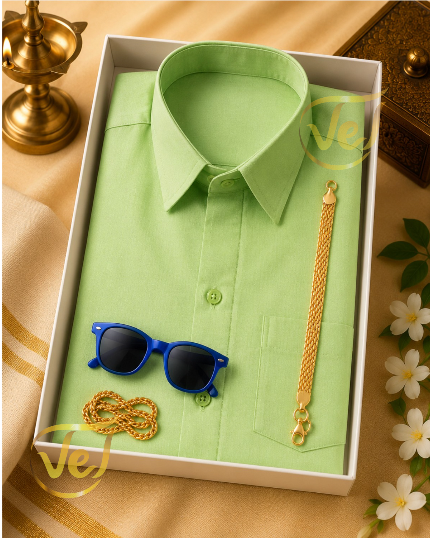 Meia Kids Junior Full Set (Dhoti, Shirt, Sunglasses, Chain & Bracelet) | Multiple Colours & Sizes and Sizes available