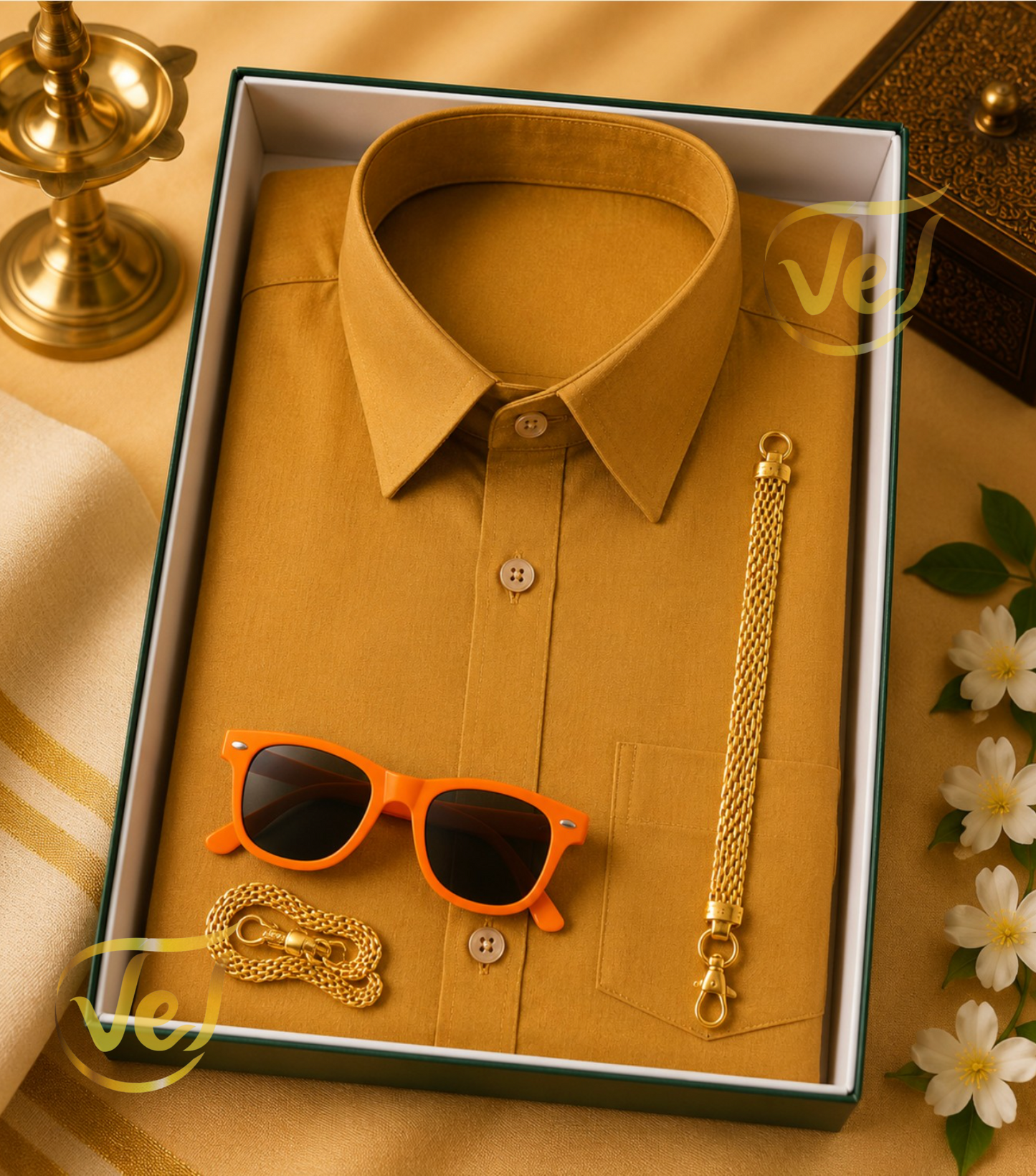 Meia Kids Junior Full Set (Dhoti, Shirt, Sunglasses, Chain & Bracelet) | Multiple Colours & Sizes and Sizes available