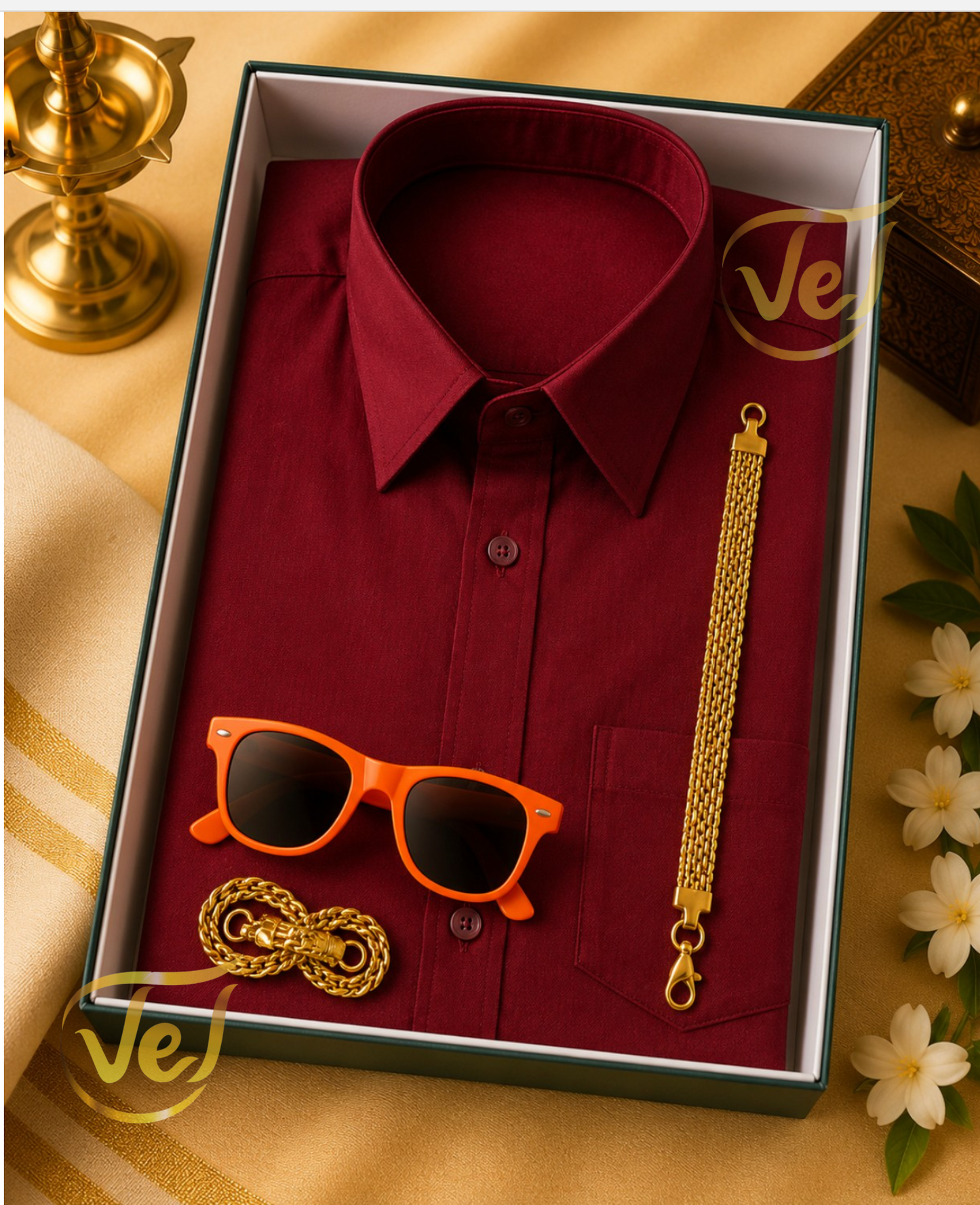 Meia Kids Junior Full Set (Dhoti, Shirt, Sunglasses, Chain & Bracelet) | Multiple Colours & Sizes and Sizes available