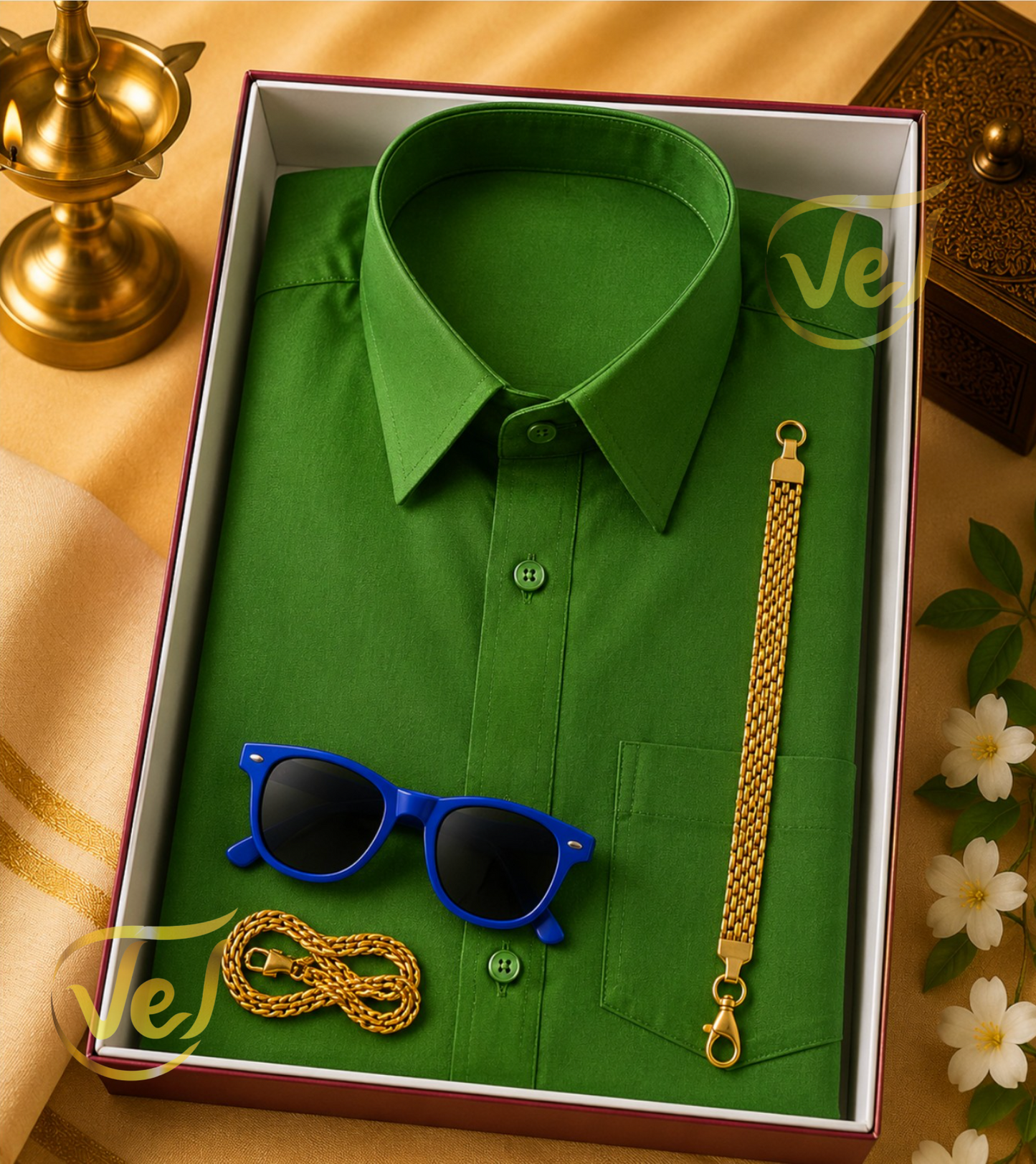 Meia Kids Junior Full Set (Dhoti, Shirt, Sunglasses, Chain & Bracelet) | Multiple Colours & Sizes and Sizes available