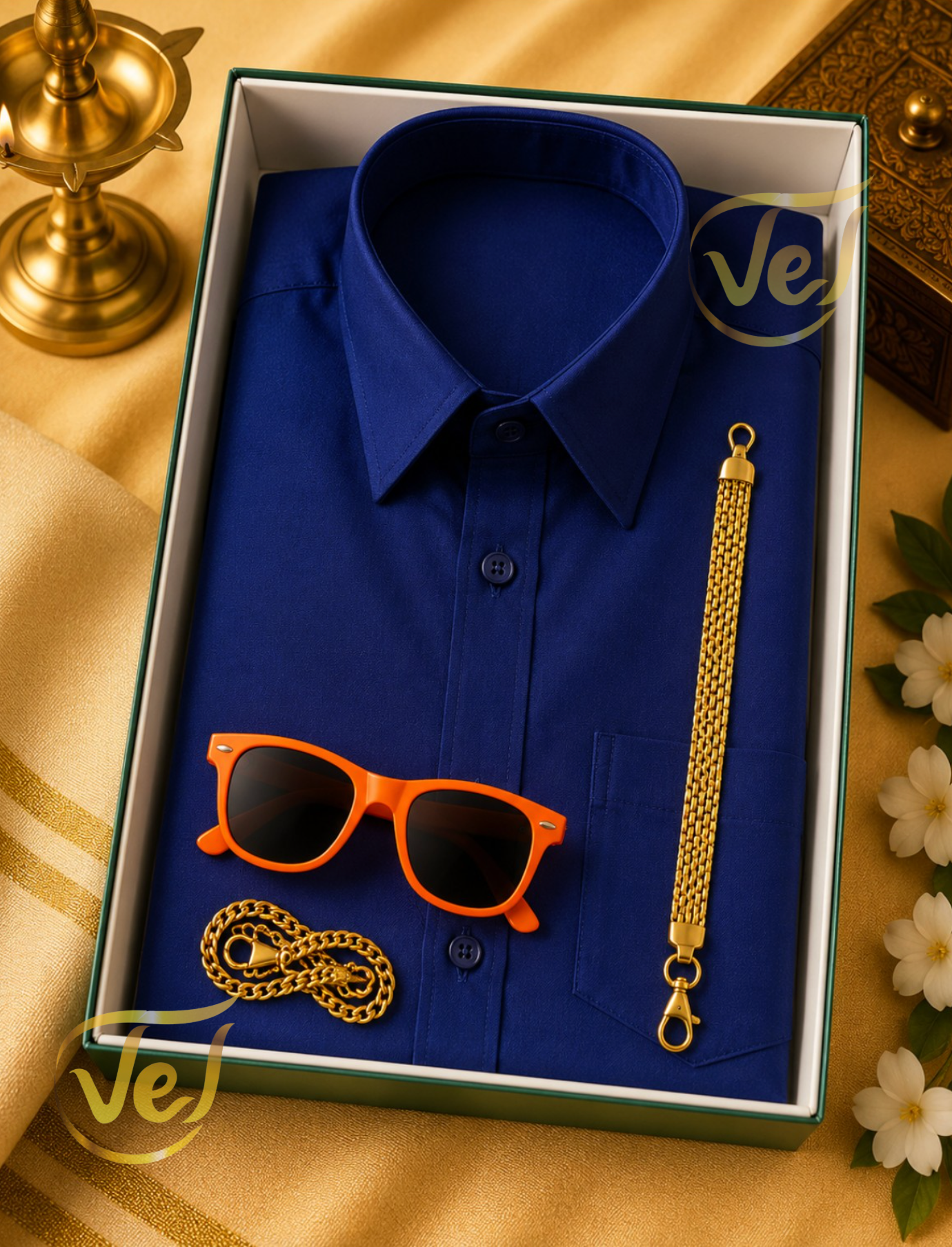 Meia Kids Junior Full Set (Dhoti, Shirt, Sunglasses, Chain & Bracelet) | Multiple Colours & Sizes and Sizes available