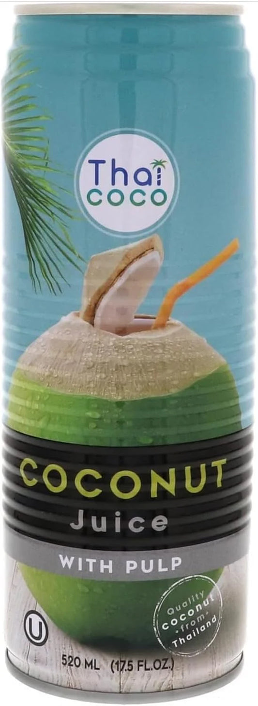 Thai Coco Coconut Juice With Pulp 520Ml