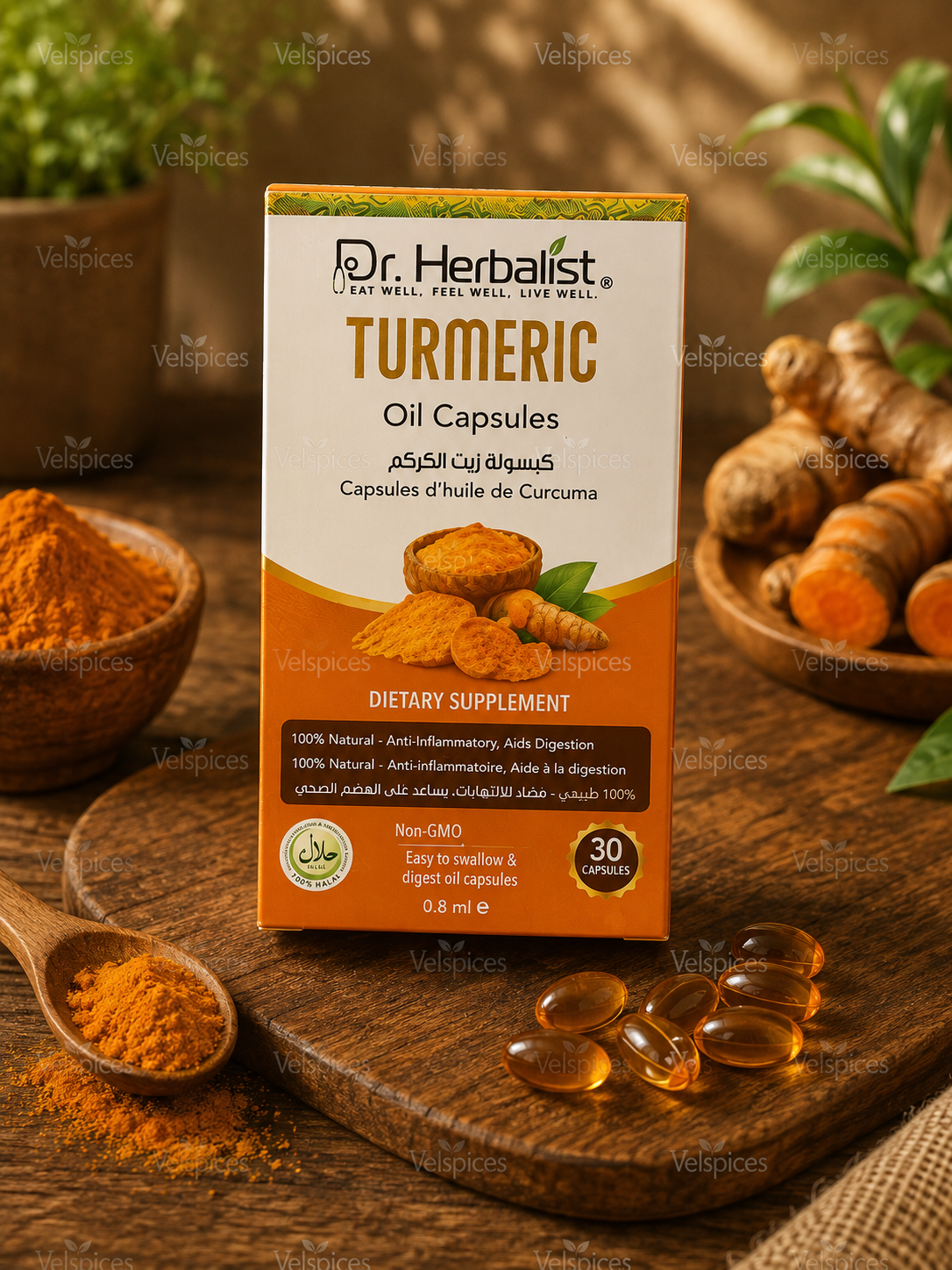 Dr. Herbalist Turmeric Oil Capsules 60 Capsules
