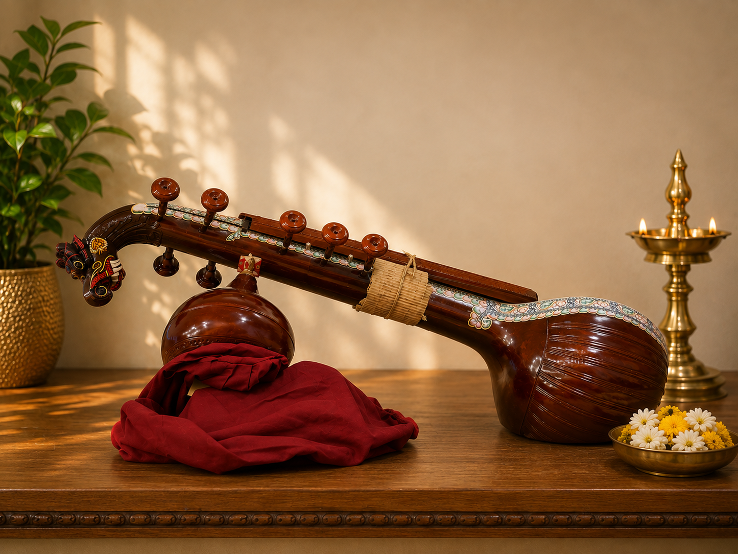 Traditional Veena Musical Instrument