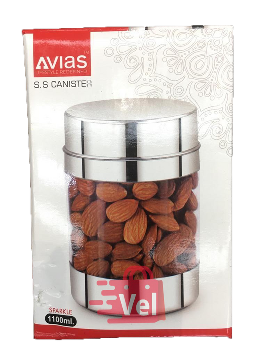 Avias Stainless Steel Canister 1100Ml