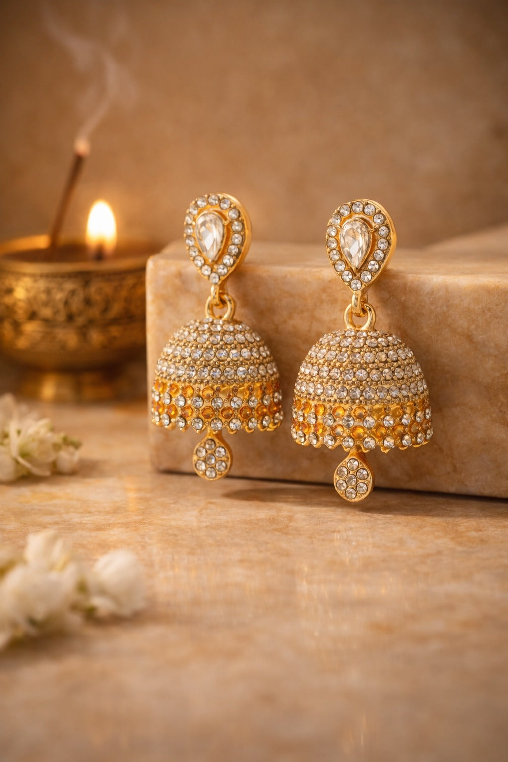 Noorè Jhumka/Jimmiki Earrings - Online Only - For Festive Wear, Pooja, Weddings & Parties