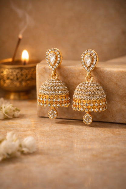 Noorè Jhumka/Jimmiki Earrings - Online Only - For Festive Wear, Pooja, Weddings & Parties